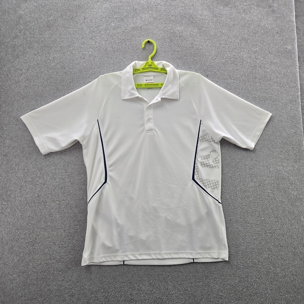 Quiksilver Men Polo L White Activewear‎ Logo Short Sleeve Performance